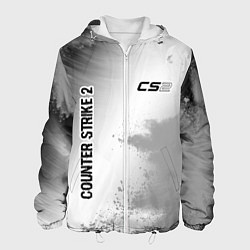 Куртка с капюшоном мужская Counter Strike 2 glitch на светлом фоне: надпись,, цвет: 3D-белый