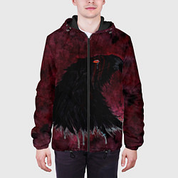 Куртка с капюшоном мужская Орёл с шрамом, цвет: 3D-черный — фото 2