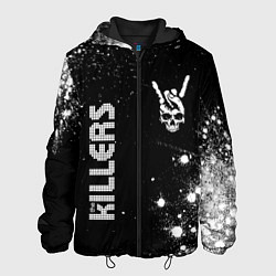 Куртка с капюшоном мужская The Killers и рок символ на темном фоне, цвет: 3D-черный