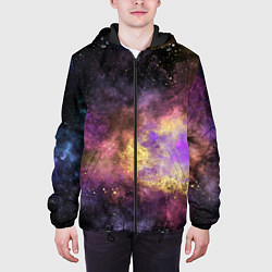 Куртка с капюшоном мужская Космос рождение звезды, цвет: 3D-черный — фото 2