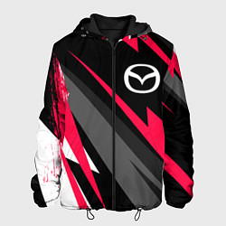 Куртка с капюшоном мужская Mazda fast lines, цвет: 3D-черный