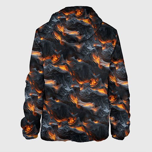 Мужская куртка Огненные волны - pattern / 3D-Черный – фото 2