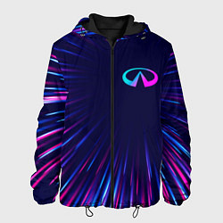 Куртка с капюшоном мужская Infiniti neon speed lines, цвет: 3D-черный