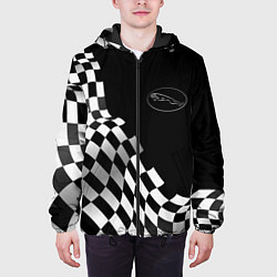 Куртка с капюшоном мужская Jaguar racing flag, цвет: 3D-черный — фото 2