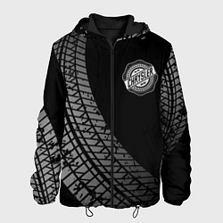 Куртка с капюшоном мужская Chrysler tire tracks, цвет: 3D-черный