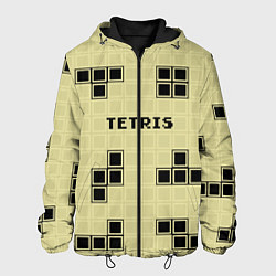 Куртка с капюшоном мужская Тетрис ретро, цвет: 3D-черный