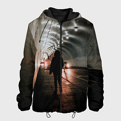 Куртка с капюшоном мужская Ночной тоннель, цвет: 3D-черный