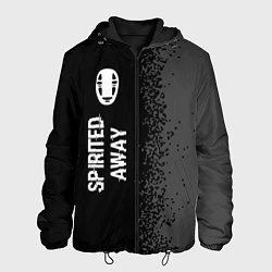 Куртка с капюшоном мужская Spirited Away glitch на темном фоне: по-вертикали, цвет: 3D-черный