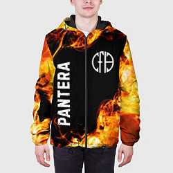Куртка с капюшоном мужская Pantera и пылающий огонь, цвет: 3D-черный — фото 2