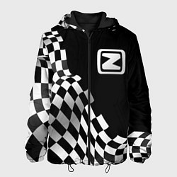 Куртка с капюшоном мужская Zotye racing flag, цвет: 3D-черный
