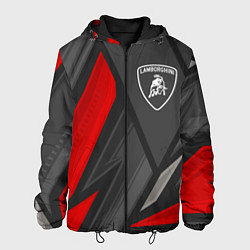 Куртка с капюшоном мужская Lamborghini sports racing, цвет: 3D-черный