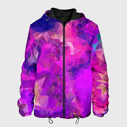 Куртка с капюшоном мужская Пурпурный стиль, цвет: 3D-черный