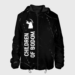 Куртка с капюшоном мужская Children of Bodom glitch на темном фоне: по-вертик, цвет: 3D-черный