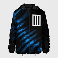 Куртка с капюшоном мужская Paramore звуковая волна, цвет: 3D-черный