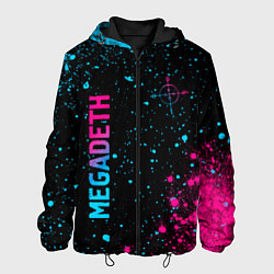 Мужская куртка Megadeth - neon gradient: надпись, символ