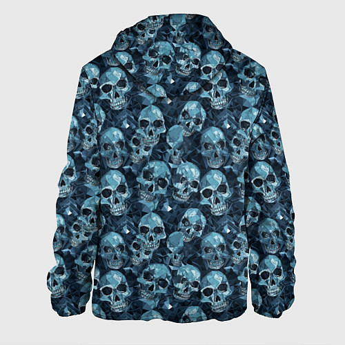 Мужская куртка Синие черепа / 3D-Черный – фото 2