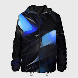 Куртка с капюшоном мужская Black blue elements, цвет: 3D-черный