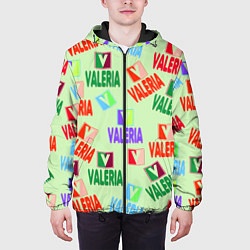 Куртка с капюшоном мужская Валерия - разноцветный текст, цвет: 3D-черный — фото 2