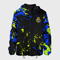 Куртка с капюшоном мужская Реал Мадрид фк, цвет: 3D-черный