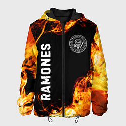 Мужская куртка Ramones и пылающий огонь