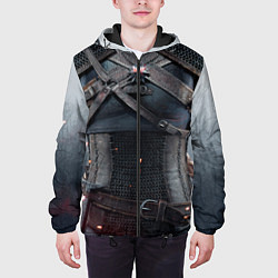 Куртка с капюшоном мужская Броня Геральта, цвет: 3D-черный — фото 2