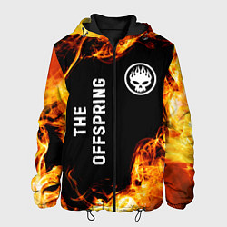 Куртка с капюшоном мужская The Offspring и пылающий огонь, цвет: 3D-черный