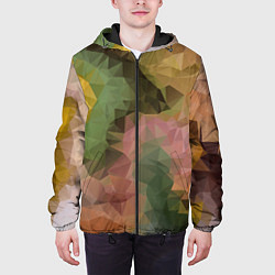 Куртка с капюшоном мужская Абстрактный узорчик, цвет: 3D-черный — фото 2