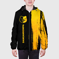 Куртка с капюшоном мужская Danganronpa - gold gradient: по-вертикали, цвет: 3D-черный — фото 2