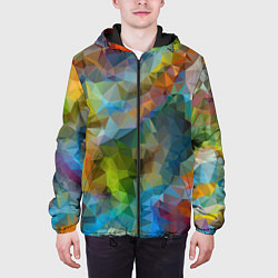 Куртка с капюшоном мужская Color pattern, цвет: 3D-черный — фото 2