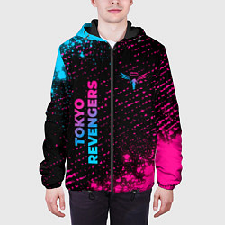 Куртка с капюшоном мужская Tokyo Revengers - neon gradient: надпись, символ, цвет: 3D-черный — фото 2