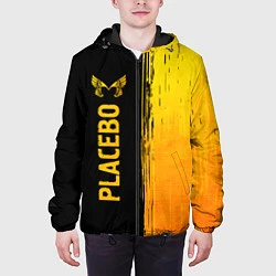 Куртка с капюшоном мужская Placebo - gold gradient: по-вертикали, цвет: 3D-черный — фото 2