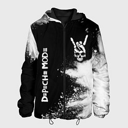 Мужская куртка Depeche Mode и рок символ на темном фоне