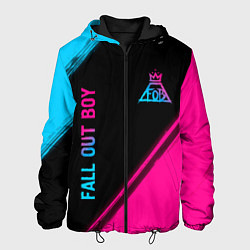 Мужская куртка Fall Out Boy - neon gradient: надпись, символ