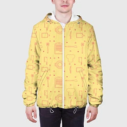 Куртка с капюшоном мужская Поварёнок, цвет: 3D-белый — фото 2