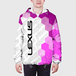 Куртка с капюшоном мужская Lexus pro racing: по-вертикали, цвет: 3D-белый — фото 2