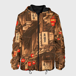 Куртка с капюшоном мужская Китайский квартал, цвет: 3D-черный