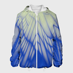 Куртка с капюшоном мужская Лучи - неоновый синий - Хуф и Ся, цвет: 3D-белый