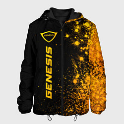 Куртка с капюшоном мужская Genesis - gold gradient: по-вертикали, цвет: 3D-черный