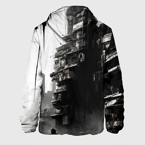Мужская куртка Кибернетический кицунэ / 3D-Черный – фото 2
