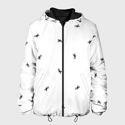 Куртка с капюшоном мужская Паттерн из скорпионов, цвет: 3D-черный