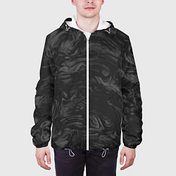 Куртка с капюшоном мужская Dark texture, цвет: 3D-белый — фото 2
