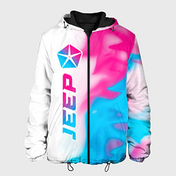 Куртка с капюшоном мужская Jeep neon gradient style: по-вертикали, цвет: 3D-черный