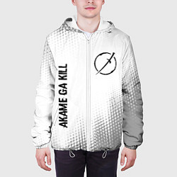 Куртка с капюшоном мужская Akame ga Kill glitch на светлом фоне: надпись, сим, цвет: 3D-белый — фото 2