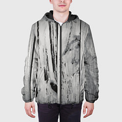 Куртка с капюшоном мужская Grey wood, цвет: 3D-черный — фото 2