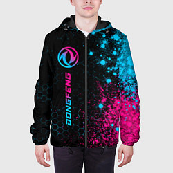 Куртка с капюшоном мужская Dongfeng - neon gradient: по-вертикали, цвет: 3D-черный — фото 2