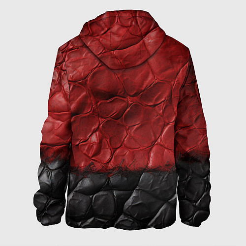 Мужская куртка Черная красная текстура / 3D-Черный – фото 2