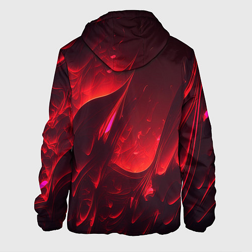 Мужская куртка Красные огоньки абстракция / 3D-Черный – фото 2