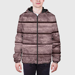 Куртка с капюшоном мужская Дощатый стиль, цвет: 3D-черный — фото 2