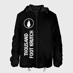 Куртка с капюшоном мужская Thousand Foot Krutch glitch на темном фоне: по-вер, цвет: 3D-черный