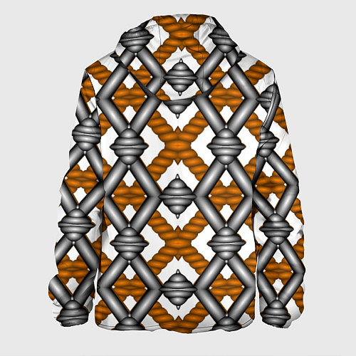 Мужская куртка Абстрактные решетки / 3D-Черный – фото 2